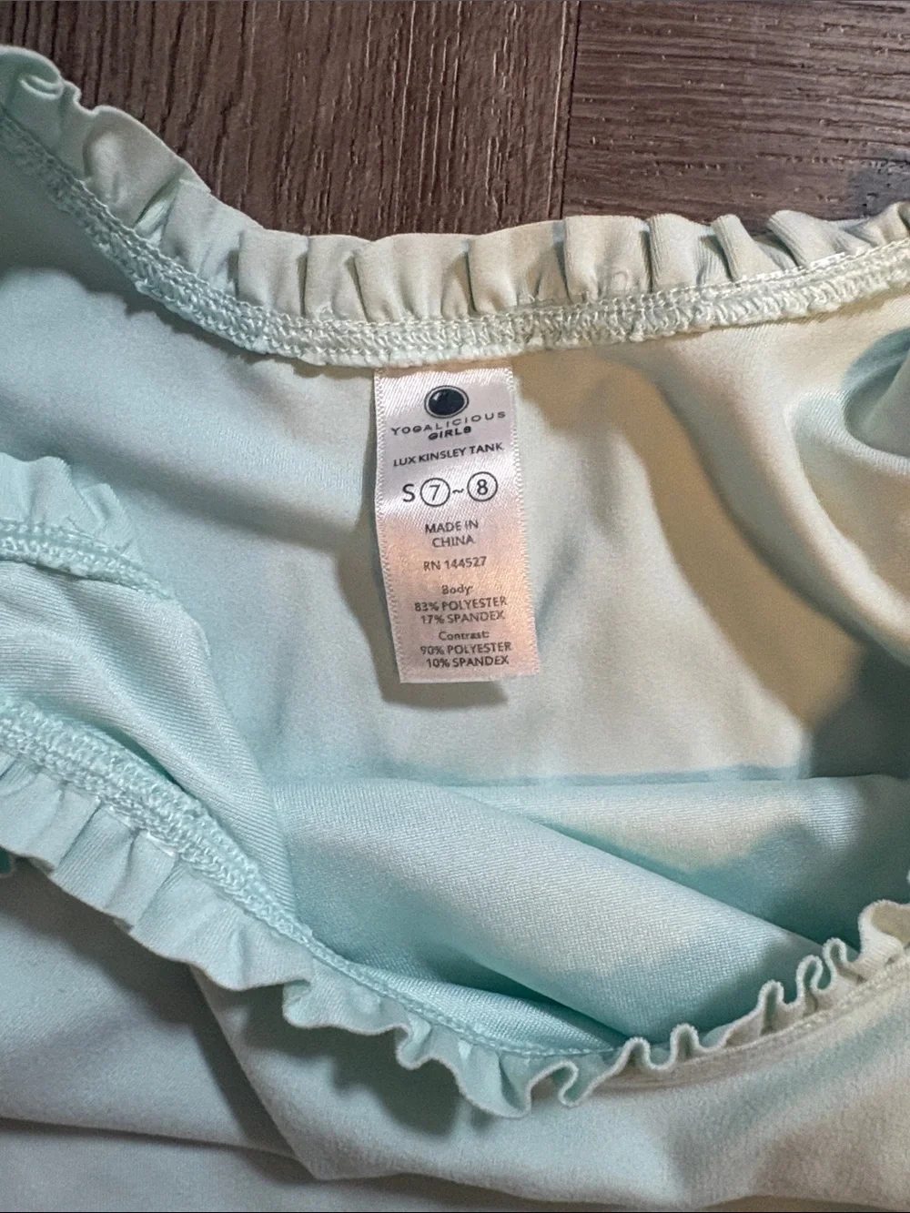 Yogalicious Light Blue Ruffle Strap Tank and Skort Set
